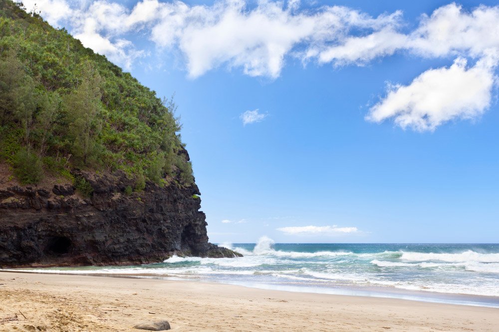 Praia de Hanakapiai - Kauai, Havaí, EUA